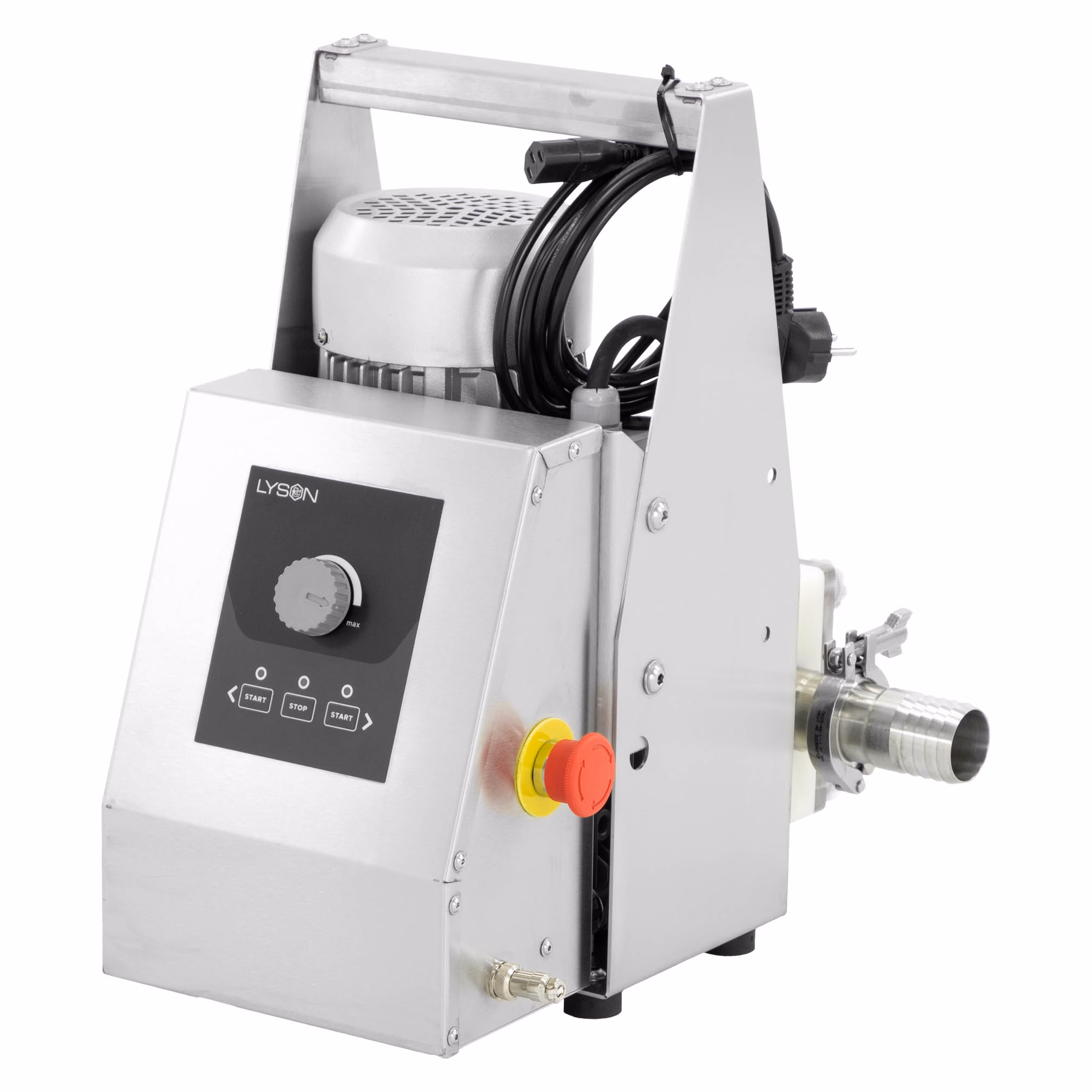 Lyson Honigpumpe kompakt 230 V mit Getriebemodul – Vorderansicht