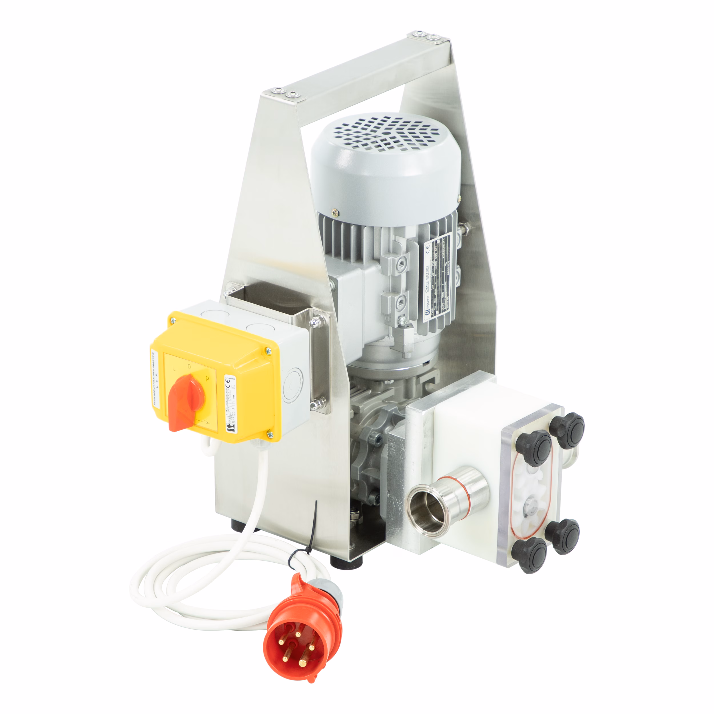 Lyson Honigpumpe kompakt 400 V mit Getriebemodul – Schrägansicht