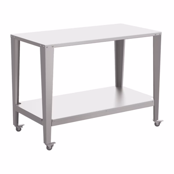 Lyson Edelstahl-Arbeitstisch mobil mit Ablage, 1200 mm – W929