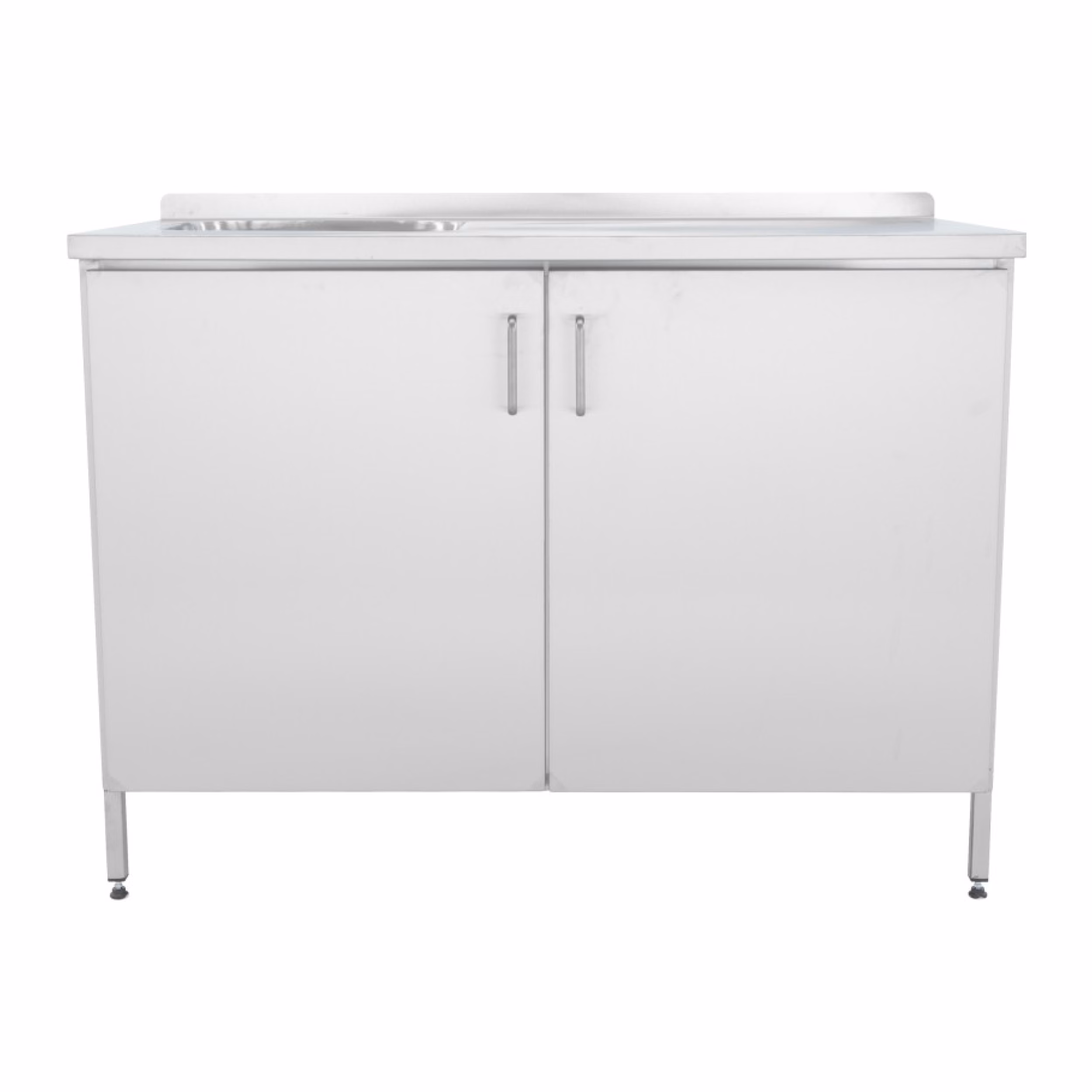 Lyson PREMIUM Edelstahl-Standschrank mit Spüle und Doppeltür, 1200 mm – W934_P
