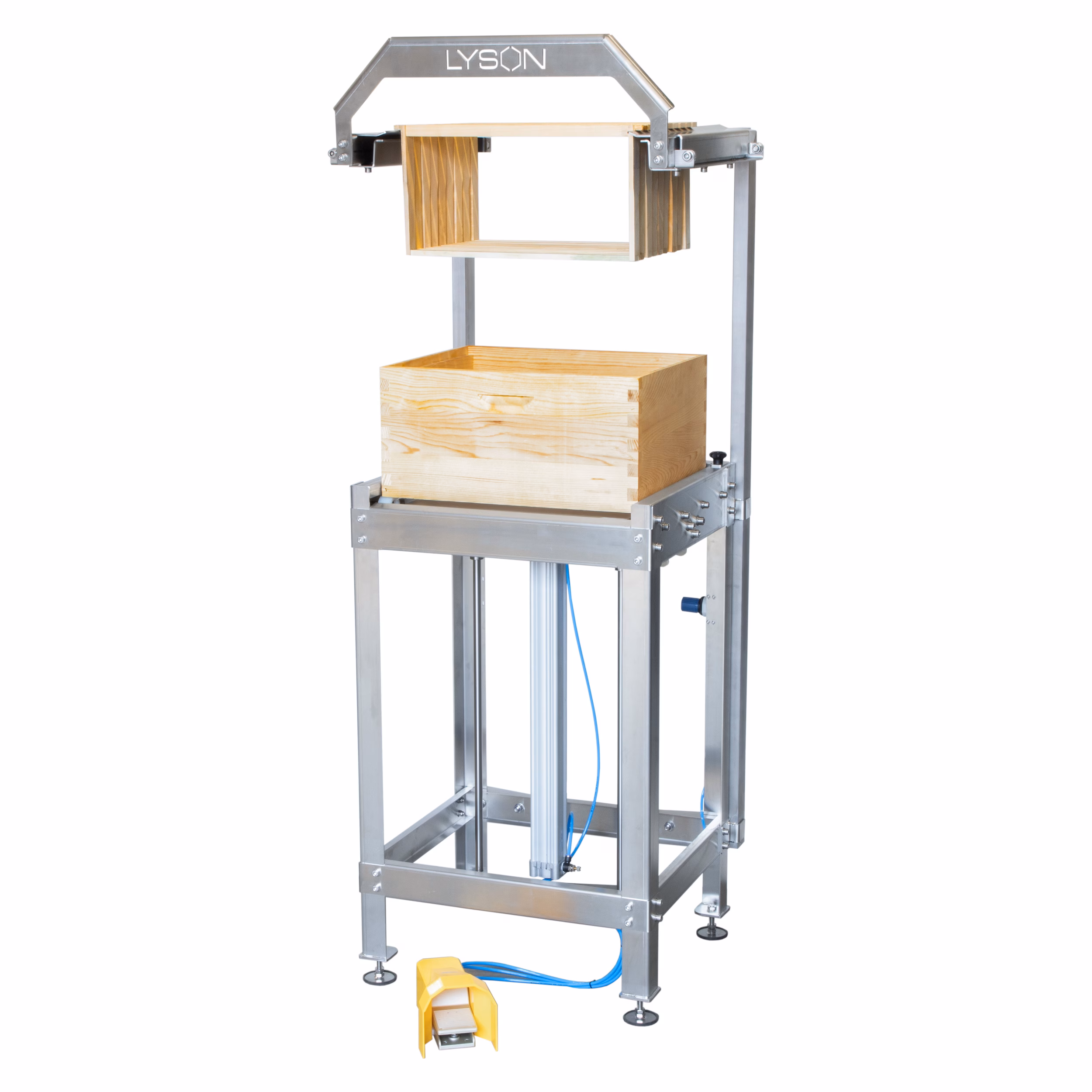 Lyson Schleuderstraße PREMIUM für 40 Rähmchen mit Wachspresse 100 kg/h, Rähmchentransport elektrisch – Ansicht 2