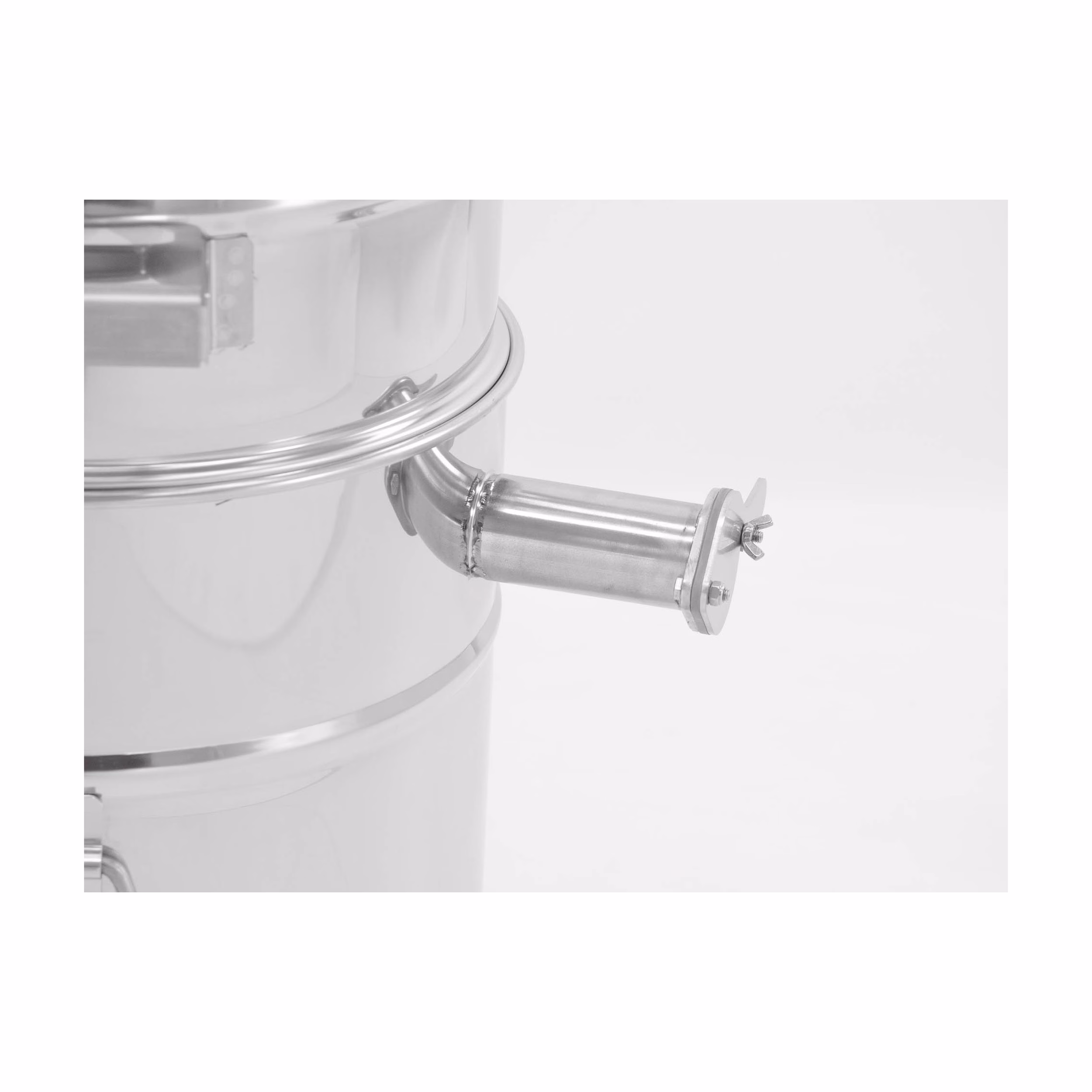 Lyson Abfüllbehälter CLASSIC 50–150 l mit Konussieb und zwei Ventilen – Ansicht 2