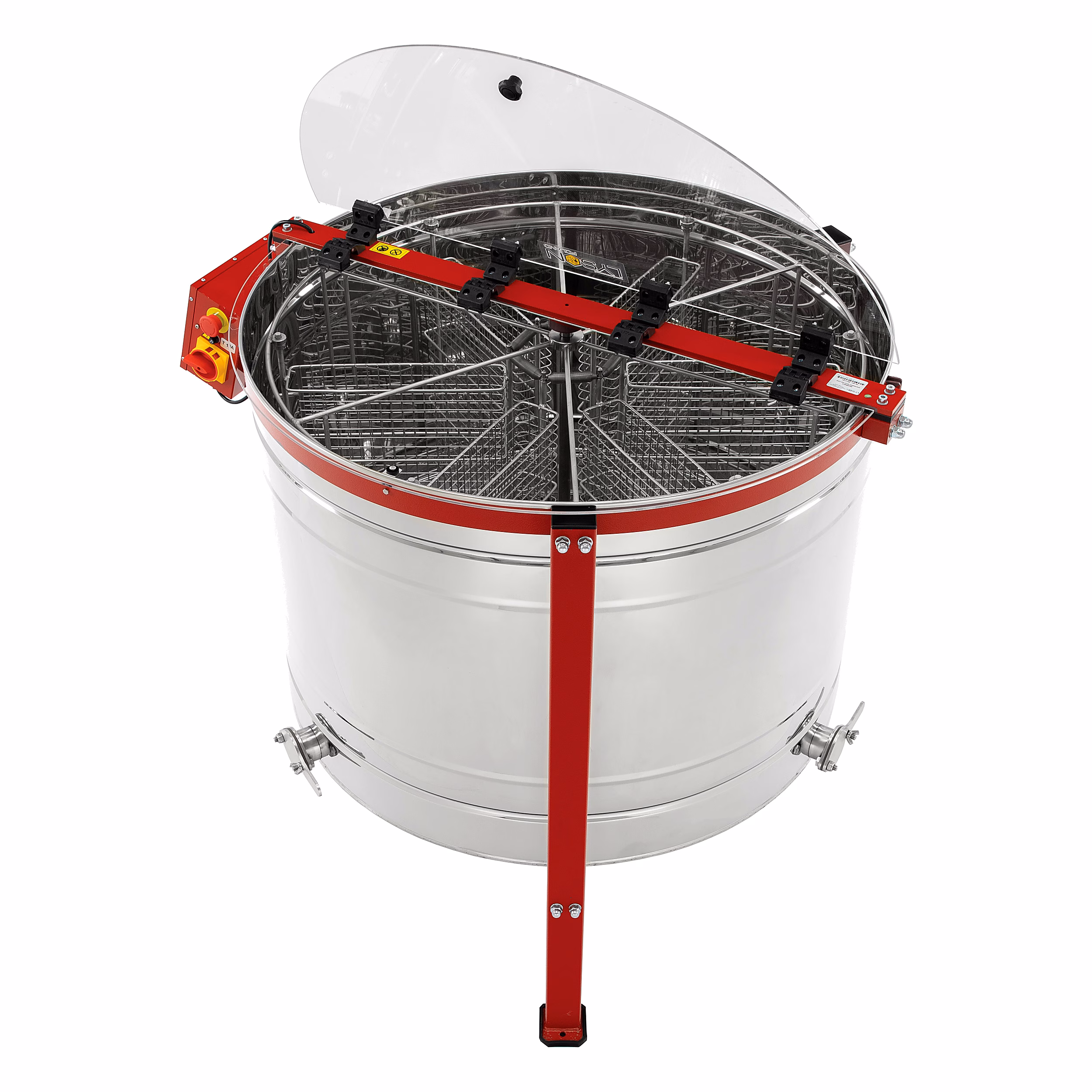 Geöffneter Kassettenkorb der Lyson W205400 für 12 Dadant-Honigraumwaben