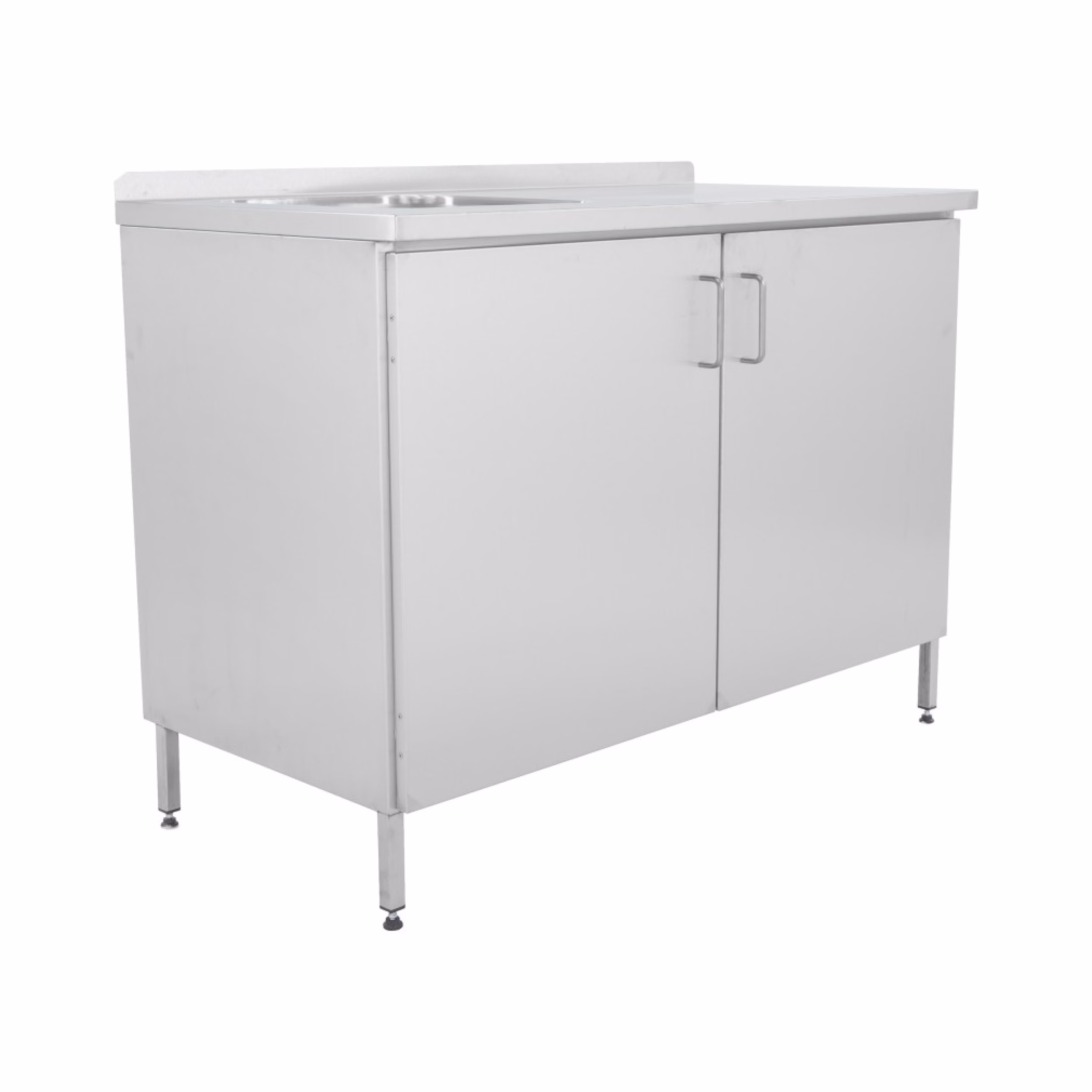 Lyson PREMIUM Edelstahl-Standschrank mit Spüle und Doppeltür, 1200 mm – W934_P – Ansicht 2
