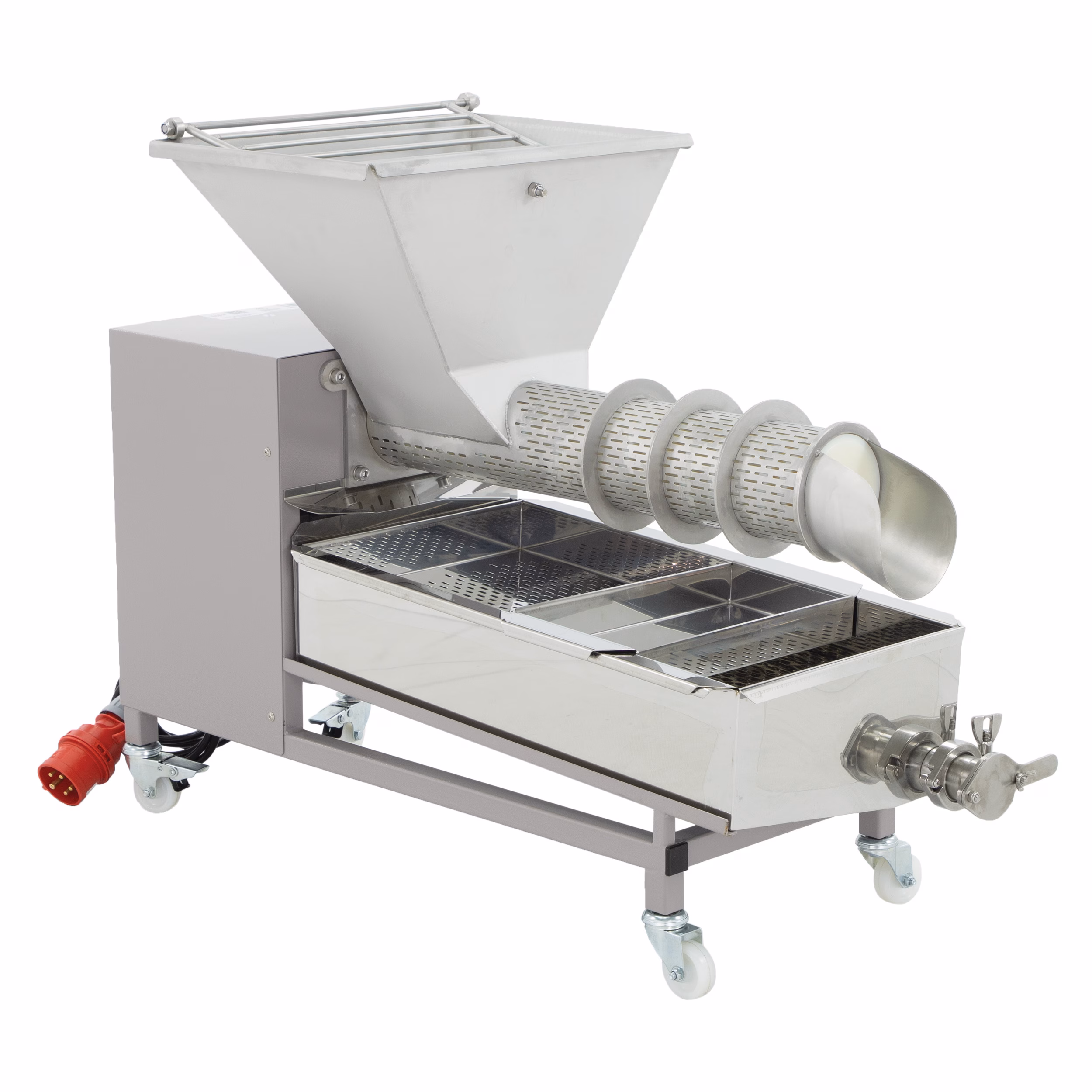 Lyson OPTIMA Deckelwachspresse 400 V Arbeitsbereich und Pressschnecke