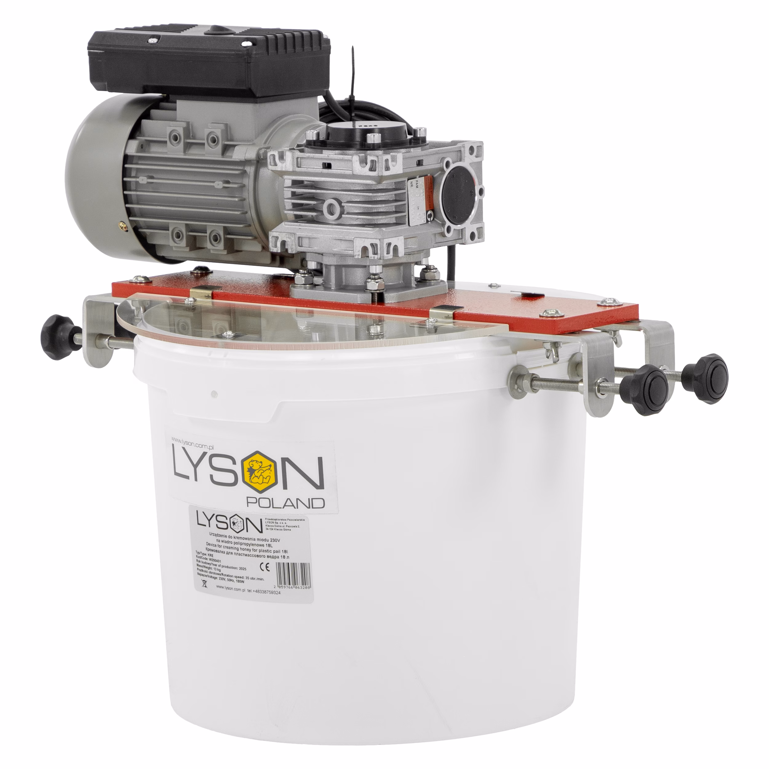 Lyson OPTIMA Honig-Rührgerät für Eimer 17,7 l / ca. 25 kg – Detailansicht 3